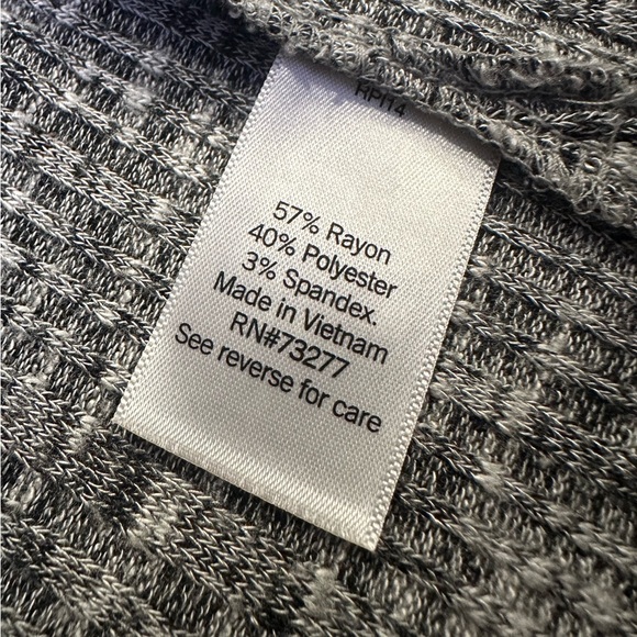 Nine West Open Front Rib Knit Long Cardigan Duster - Picture 8 of 8